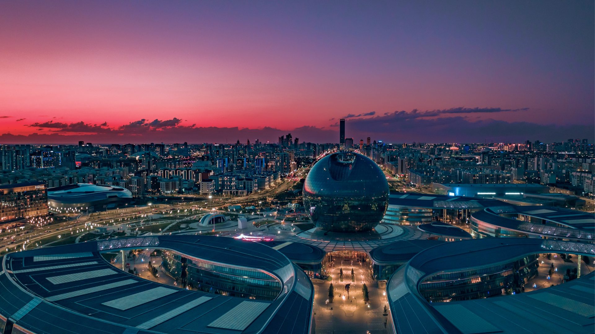 Astana at sunset